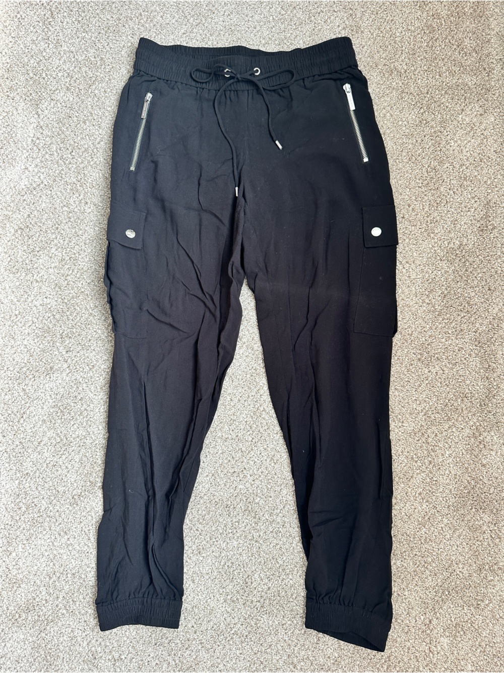 Michael Kors Black Elastic Waist Jogger Pants size 4